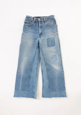 Vintage Reworked Culotte Jean in Indigo